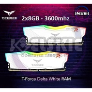 Teamgroup T-force Delta16Gb  3200Mhz / 3600Mhz Black White Gaming Tforce RGB DDR4 RAM