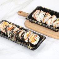 Disposable plate sushi box Round salmon box Japanese printed packaging box SUSHI/commerce packaging 