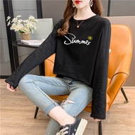 [TSHIRTWOMEN] Tshirt Women Long Sleeve Baju T Shirt Perempuan Lengan Panjang Wanita Muslimah Murah Plus Size Blouse