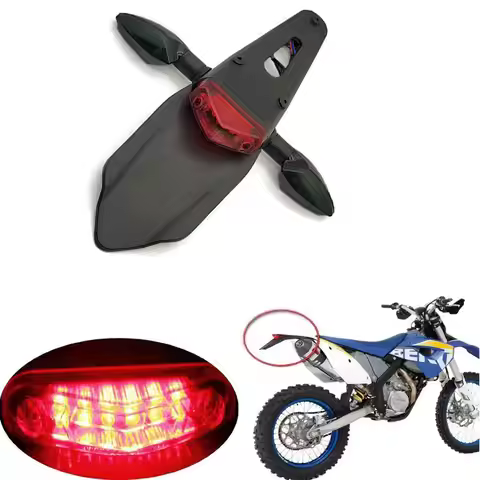 For Yamaha SEROW 225 250 TTR125 TTR250 ttr 125 250 600 Universal Motorcycle LED Tail Light&Rear Fend