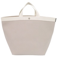 Herve Chapelier Luxe 船形手提包，L 碼，棉/塗層帆布，米色手提包 0388 [二手] 品相極佳