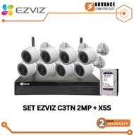 SET EZVIZ กล้อง EZVIZ C3TN รุ่น CS-C3TN 2MP เครื่องบันทึก รุ่น NVR X5S CS-X5S-R100-8W