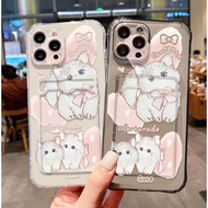 Samsung Galaxy Soft Case ATM Card Slot ID Cute Cat Pattern Anti-Scratch for Vivo Y28 V40 V30 Lite Y3