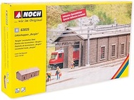 NOCH® Bergün® Locomotive Shed Lasercut Kit with 3D Printed Parts 13.9 x 8.4 cm for N Track Gauge Per
