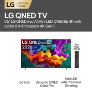 86 inch LG QNED evo AI Mini LED QNED86 4K Smart TV 2026
