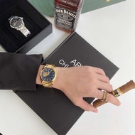 jam tangan lelaki jam tangan lelaki original 100% Perniagaan pancaragam keluli jam tangan lelaki trend fesyen rangka kasual personaliti bercahaya sepenuhnya automatik jam tangan emas kecil lelaki