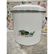 Large Coated Pot Bucket 30 × 30 Cm Second Hand Japan Has Some Scratches But The Condition Is Total B