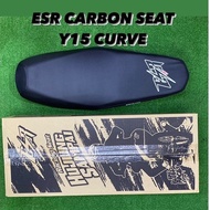 ESR MOTOR CARBON SEAT LOGO ESR FOR Y15 / Y16 / LC135 V1 / LC135 V2-V7 / Y16 / SRL115FI READYSTOCK