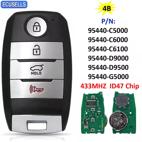 Ecusells 95440-C5000 95440-C6000 95440-C6100 95440-D9000 95440-D9500 95440-G5000 Remote Car Key 433M