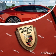 Porsche car side label metal car sticker Panamera Macan Cayenne 718 911 Taycan Mission E 968 356 918