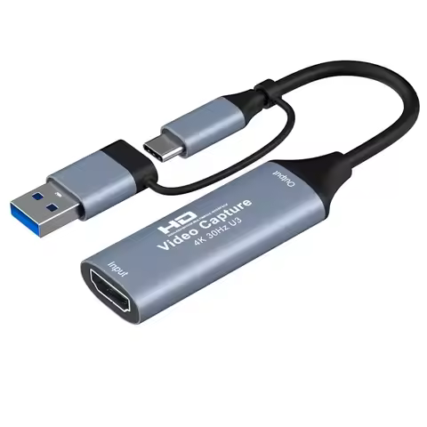 B27B Game Recording Device 2 In 1 USB 3.0 Video Capture Card 4K -Compatible To USB Type-C For Switch