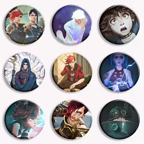 Game League of Legendes Isha Anime Button Pins LOL Jinx Cartoon Brooch Badge Bag Accessories Gamer C