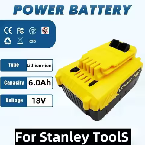 18V 3Ah/4Ah/5Ah/6Ah Rechargeable Battery for Stanley Cordless Electric Drill FMC687L FMC688L Replace
