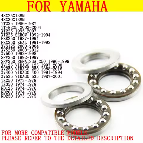 Motorcycle Steering Cylinder Bearing For Yamaha XV125 XV250 XV400 XV535 Virago 125 250 400 535 TZR12