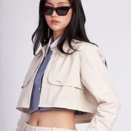 Moonland - Moon Trench Jacket in Milk / Caramel