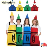 KKINGDOM Crayon Themed Gnome Set, Colorful Funny Crayon Apron,  Art Craft Activity Cleaning Fancy Dr