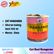 Cat Besi Warna Gold Emas Kangaroo 935 Ukuran Kecil 100 ml Cat Besi Pagar Murah Cat Alumunium Kaleng