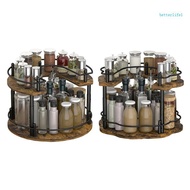 BTM Natural 3 Step Kitchen Storage Moving Base For Seasonings Snacks Bottles Efficient Layout