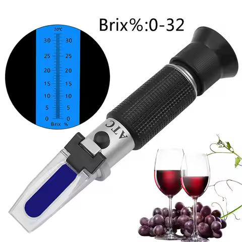 Handheld Refractometer sugar concentration meter densimeter 0-32% Brix Saccharimeter Sugar Tester Fr