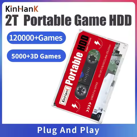 KINHANK Super Console X 500GB 2TB HDD Batocera 33 System Game Hard Drive Disk With 110000 Games For 