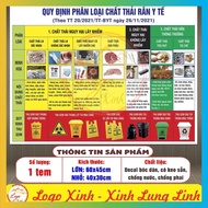 (M2)-Decal Sticker Table of Medical Solid Waste Classification Regulations According to Circular 20/