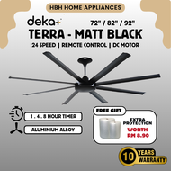 ใEXTRA 6 MONTHS WARRANTYใDeka Ceiling Fan TERRA 72 TERRA 82 TERRA 92 Remote Control 8 Blade DC Motor