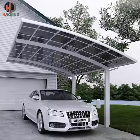 Luxurious Customized Aluminum gazebo carport 2 car port exterior 3x6 outdoor metal canopy polycarbon