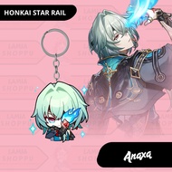 GANTUNGAN Anaxa Honkai Star Rail Keychain | Ganci Anaxa HSR | 2 Sided UV Acrylic Merch Keychain