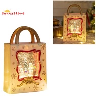Christmas Snow Globe Lantern Musical Lighted Snow Globe Lantern Battery Powered Night Light Handbag 