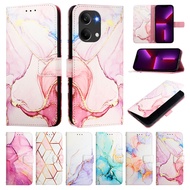 Stylish Marble Leather Case For Xiaomi 15T Poco X7 F7 Ultra C85 C75 Redmi A7 Pro A5 A4 A3 A3X A2 A1 