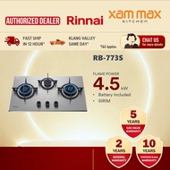 Rinnai 4.5kW RB773S 3 Burner Safety Built-in Gas Hob Replace RB-38HS Stainless Steel / Kitchen Stove