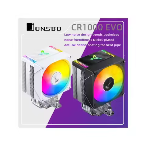 JONSBO CR-1000EVO CPU Radiator 4 Heat Pipes CPU Cooler 120mm Fan 5V ARGB PWM For LGA 1150 1151 1200