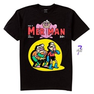 SPONGEBOB MERMAID MAN CARTOON T-SHIRT | CARTOON T-SHIRT | PICTURE T-SHIRT | Black shirt