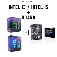 Asus Prime B365M-K Motherboard + Intel 9th Gen Core i3 9100F / Intel i5 9400F LGA1151 Processor- Com