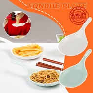 Plate Fondue Plates Handle Dish Spoon Korean Buffet Dinner Plates Tray Appetizers D9d1