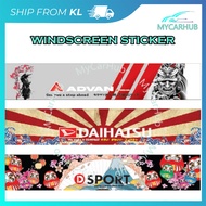 Windscreen Sticker Daihatsu ADVAN D Sport Design 52 X 10" Front Rear Carriage Mirror Adhesive