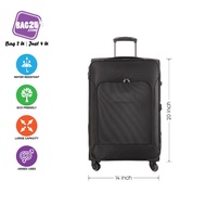 Bag2u【HOT】Travel Luggage Bag 20 inch 4 Wheeler Trolley Bag Suitcases Big Capacity