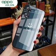 [A30] Oppo A58 Case A78/ - Oppo A58 Glitter Glass Softcase A78/ Oppo A58 Mobile Phone Case A78/ - Op