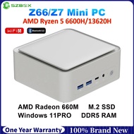 SZBOX Z66/Z7 AMD Ryzen 5 6600H/13620H MINI PC Windows 11 DDR5 32GB 500GB PCIe SSD Desktop Gaming PC
