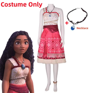 สร้อยคอชุดเจ้าหญิง Moana ชุดคอสเพลย์ผู้หญิง Vaiana ชุดชุดเครื่องแบบเต็มตัวปาร์ตี้คาร์นิวัลฮัลโลวีน