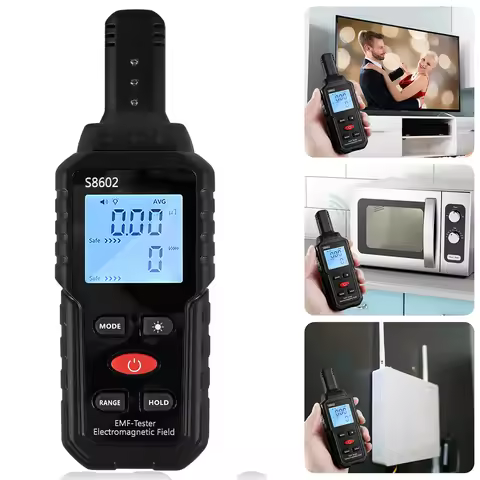 Electromagnetic Radiation Detector Professional 3 in 1 Handheld EMF Reader Portable EMF Meter with S