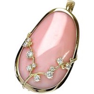 粉紅海螺貝殼吊墜，28.49克拉，鑽石，TOP0.30克拉，18K金，11.8克，女士款 [二手]