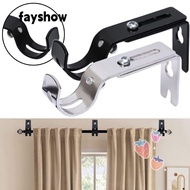 FAY 1pc Curtain Rod Brackets, Metal Hardware Curtain Rod Holder,  Home Adjustable Hanger for 1 Inch Rod Window Curtain Rod Support for Wall