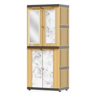 Lemari Pakaian Plastik NAIBA 4 susun CERMIN MURAH