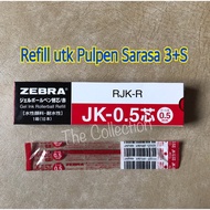 MERAH Refill 3S Red 0.5 RJK-R Sarasa Pen Refill 3+S Red JK G301 G-301 ZEBRA ATK0557SR