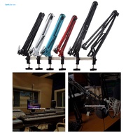 Lw Heavy-duty Steel Microphone Stand Adjustable Boom Arm for Recording Microphone 360 Degree Rotation Foldable Microphone Stand with Universal Clip Adapter for Studio Dj
