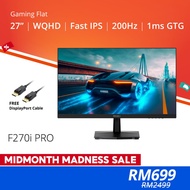 PRISM+ F270i PRO | 27" Fast IPS 200Hz/180Hz 1ms WQHD 105% DCI-P3 Gaming Monitor [2560 x 1440]