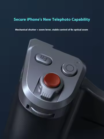 TELESIN Phone Camera Selfie Grip Bluetooth Remote Control Adapter Selfie for iPhone17Pro/Max Grip Ha