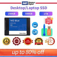 【COD 24H ship】Western Digital 2.5 SSD 250G 500GB 1T WD Blue SA510 SATA III Internal Solid State Drive For Desktop Laptop Up to 560 MB/s