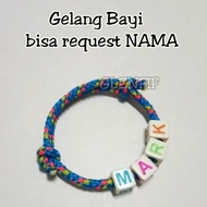 GLENFIF GELANG BAYI - NAMA bisa request, Tali warna-warni